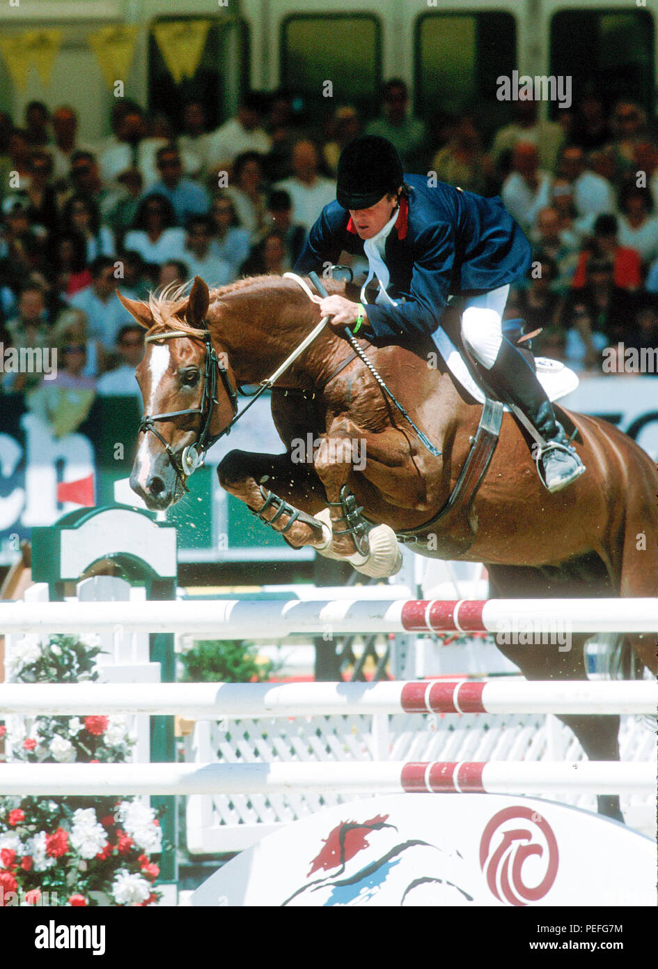 CSIO Luxembourg 1996, Jean-Louis Roudaut (FRA) riding Paladin des Ifs Stock  Photo - Alamy