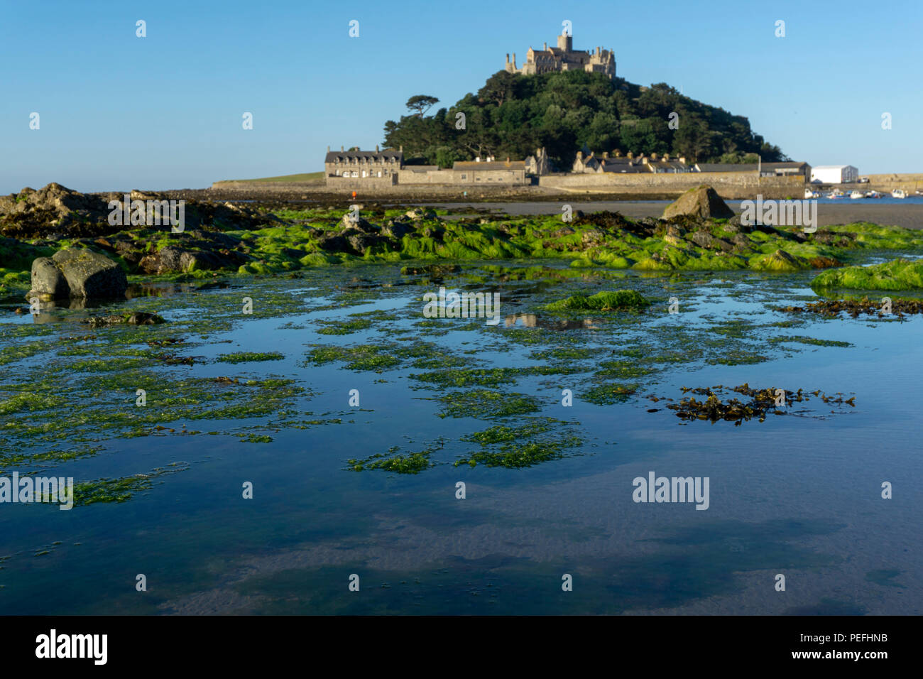 Saint Michael’s Mount, Mount's Bay Marazion, Cornwall UK. A National Trust owned property Stock