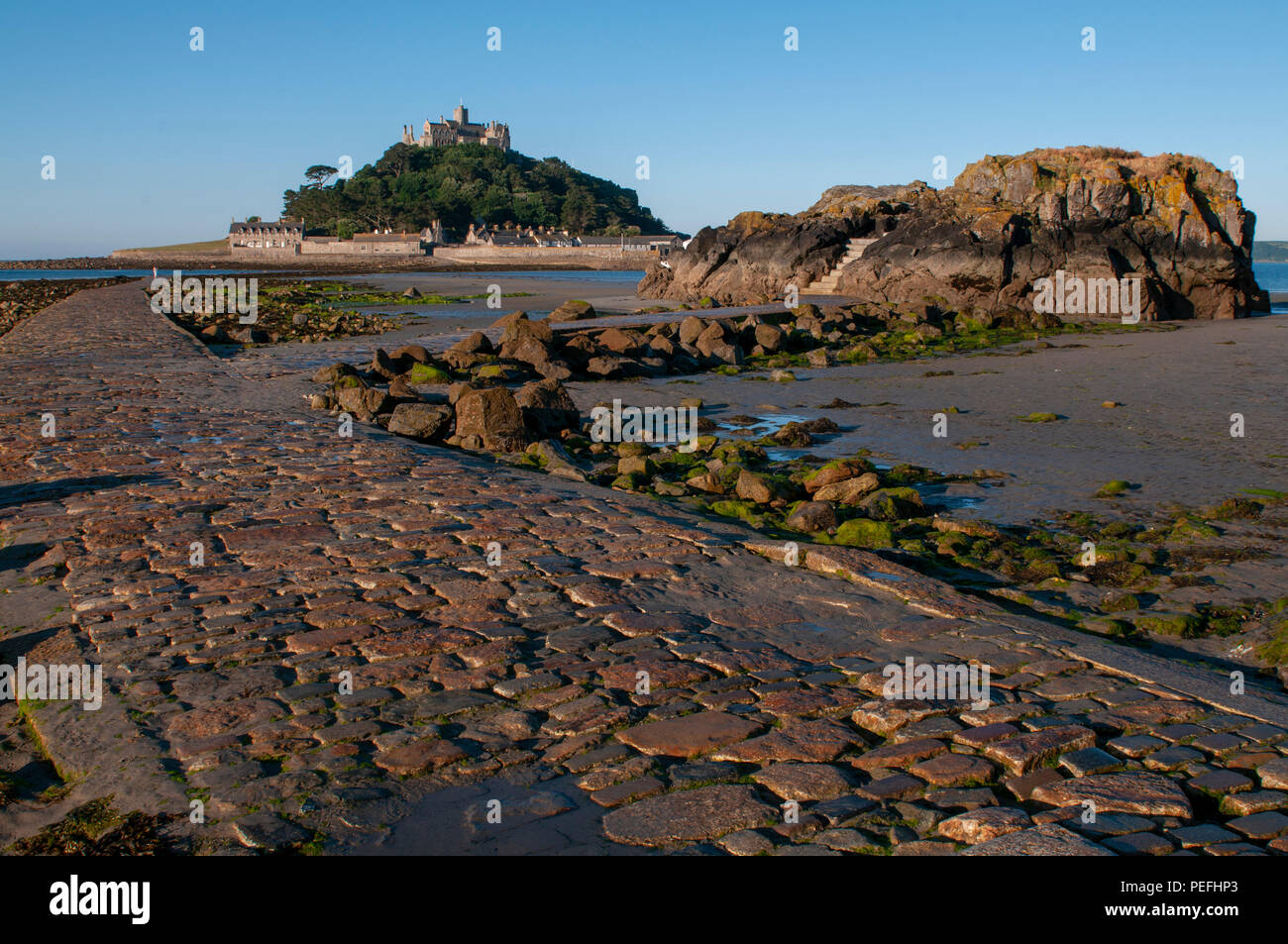 Saint Michael’s Mount, Mount's Bay Marazion, Cornwall UK. A National Trust owned property Stock