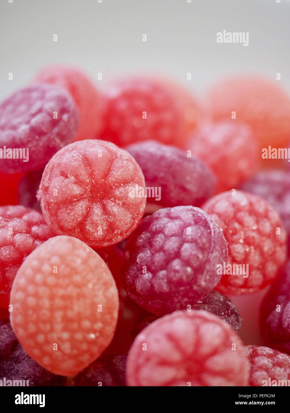 Fruit flavor candy, Raspberry, strawberry candy Stock Photo - Alamy