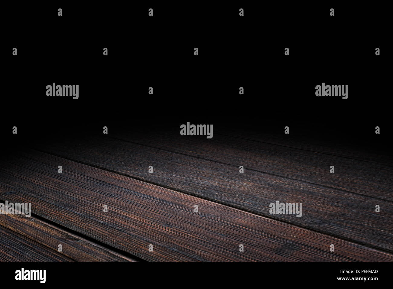 Dark Plank Old Wood Floor Texture Perspective Background For