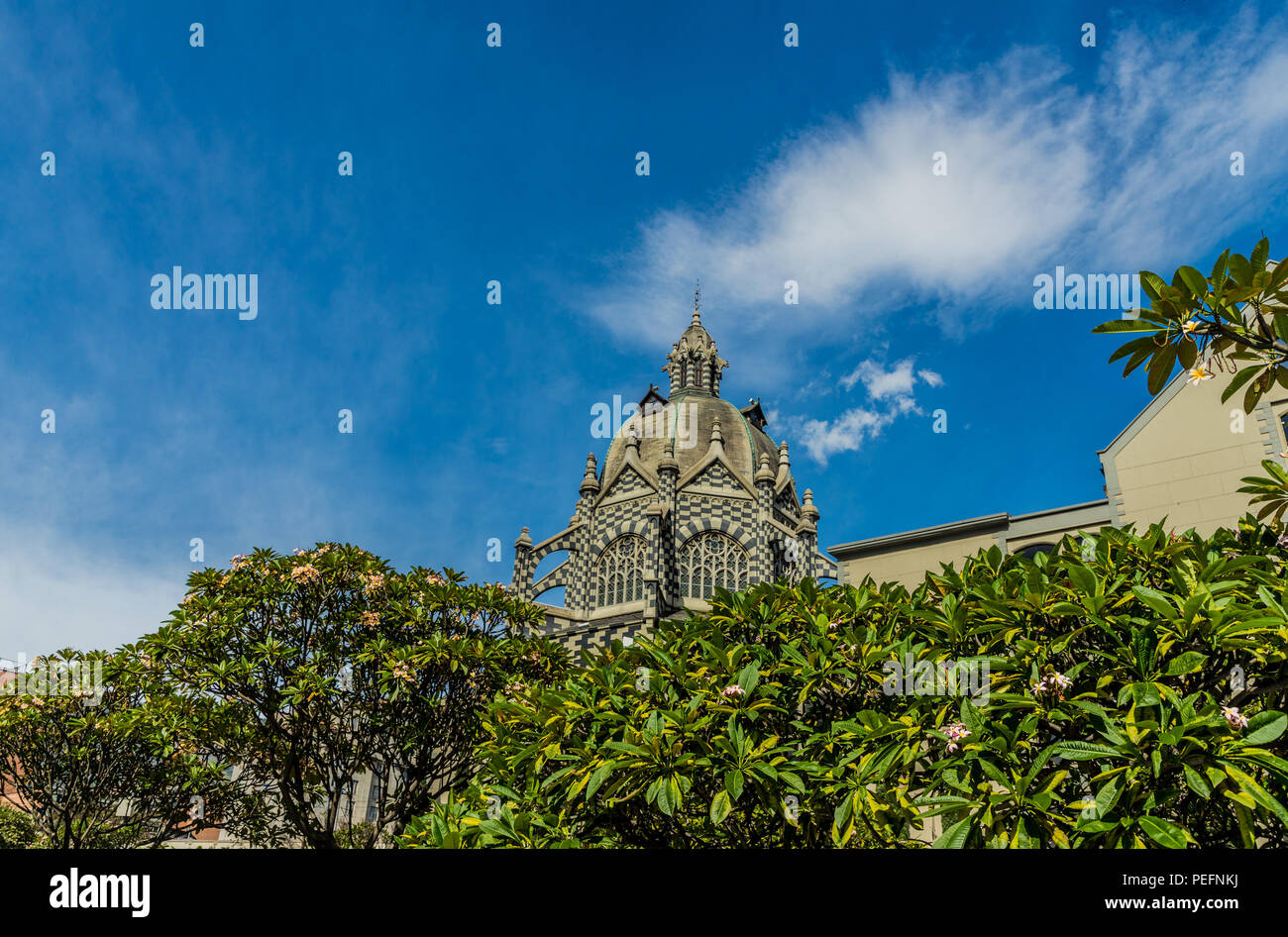 A view of the Rafael Uribe Uribe Palace of Culture Stock Photo