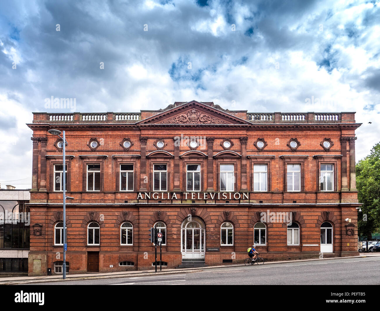 Anglia Televison Headquarters HQ and studio space in Anglia House Norwich. Anglia House was formerly the Norwich Agricultural Hall. Stock Photo