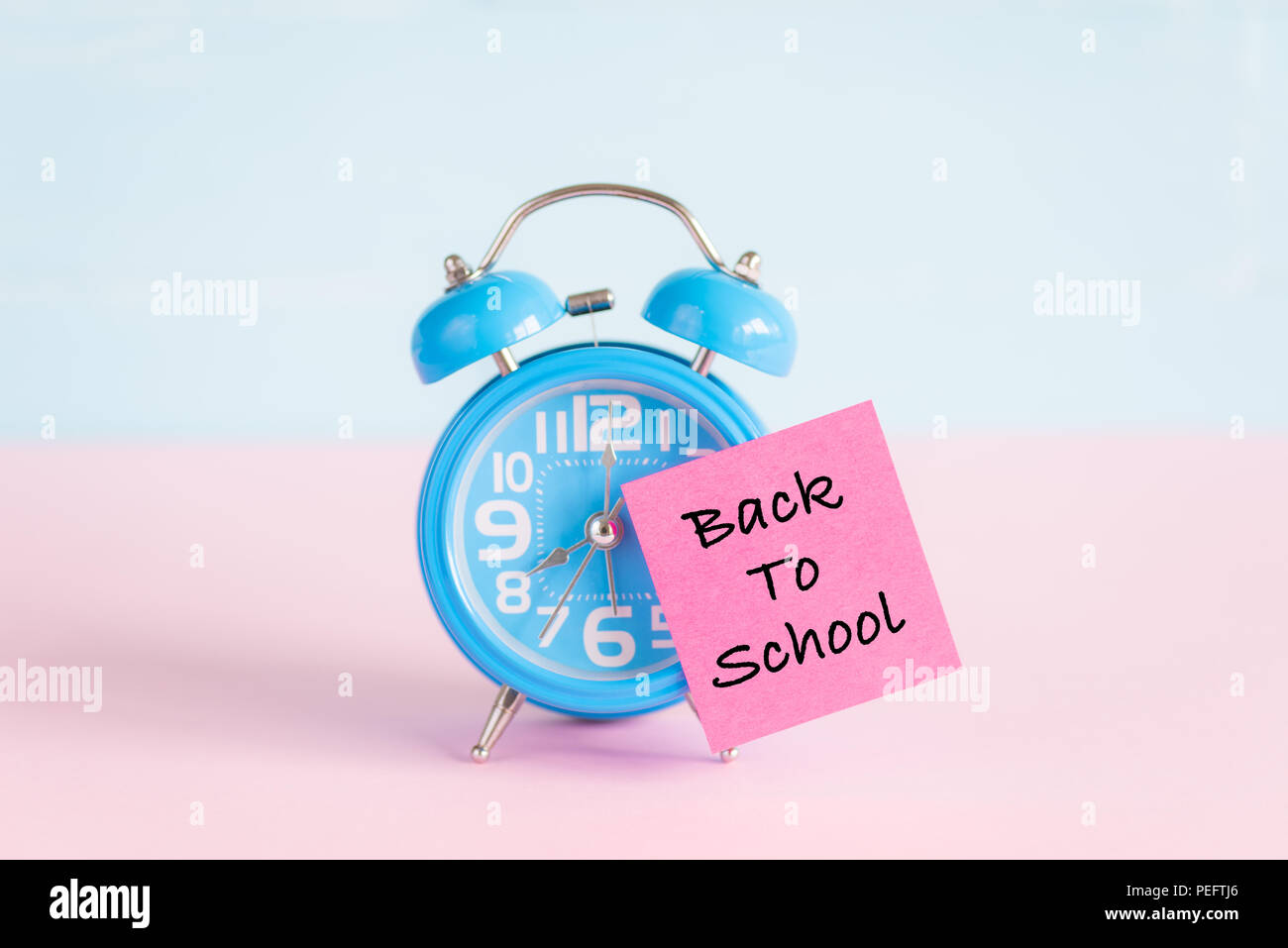 Education or back to school Concept. Alarm clock with back to school ...
