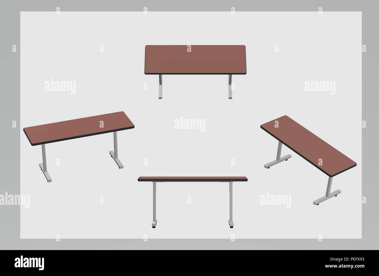 wooden table interior design Stock Photo - Alamy