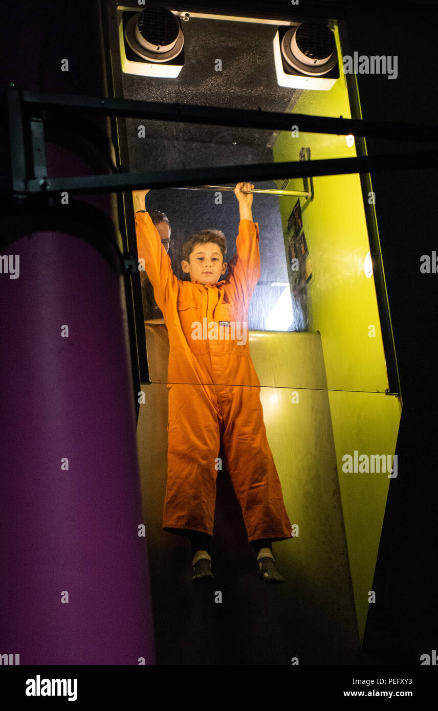 CANBERRA,ACT,AUSTRALIA: JULY 11, 2018. Questacon – The National Science and Technology Centre Canberra. Gravity fall slide giving kids a weightless fa Stock Photo