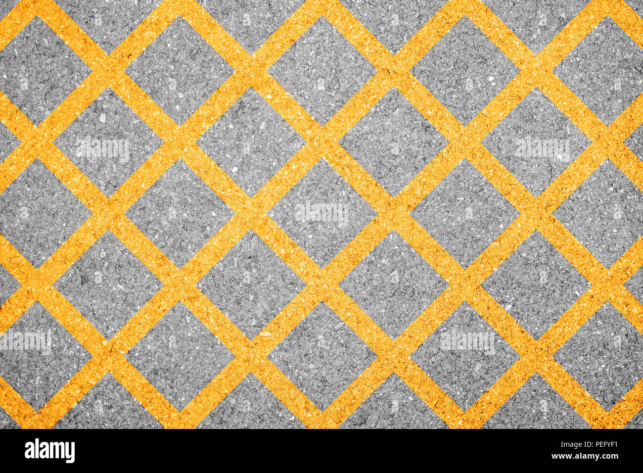 Yellow criss cross line on the street representing no parking area Stock  Photo - Alamy