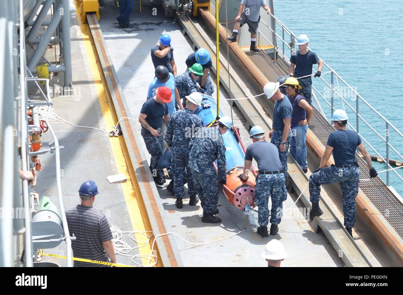 150813NVH871197 U.S NAVAL BASE GUAM (Aug. 13, 2015) A Torpedo