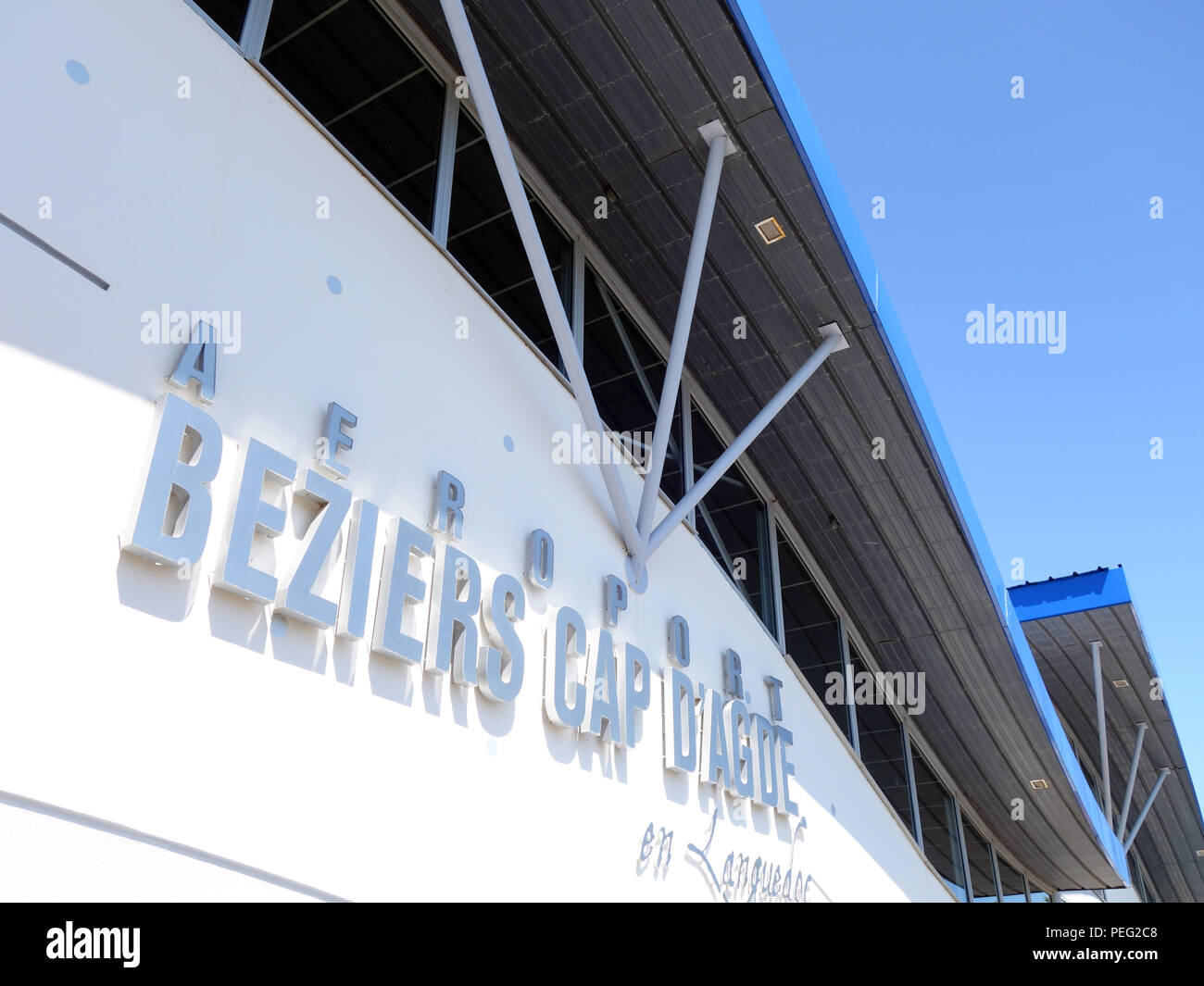 Exterior photographs of Béziers-Cap d'Agde Airport, France Stock Photo