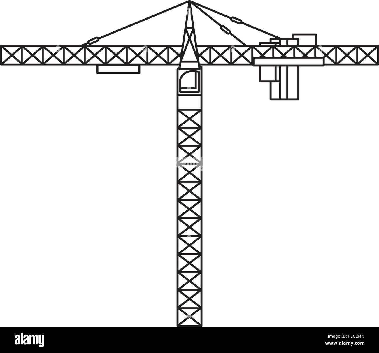 tower crane clipart black