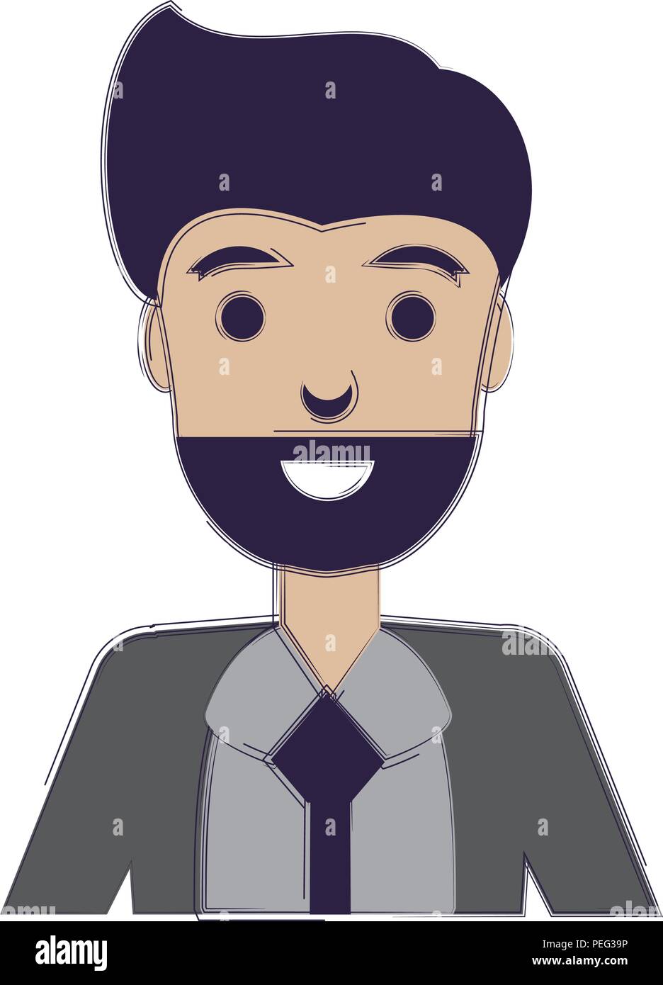 cartoon businessman icon over white background, vector illustration ...
