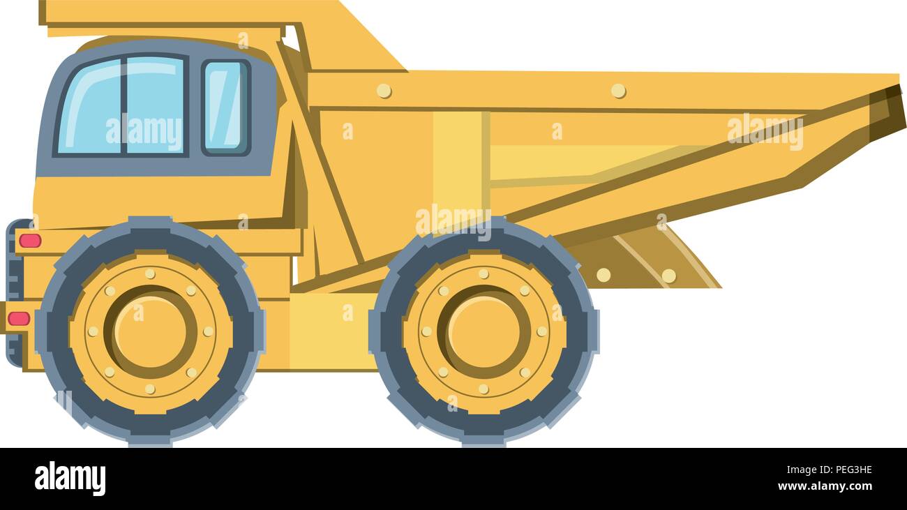 dump truck icon over white background, vector illustration Stock Vector ...