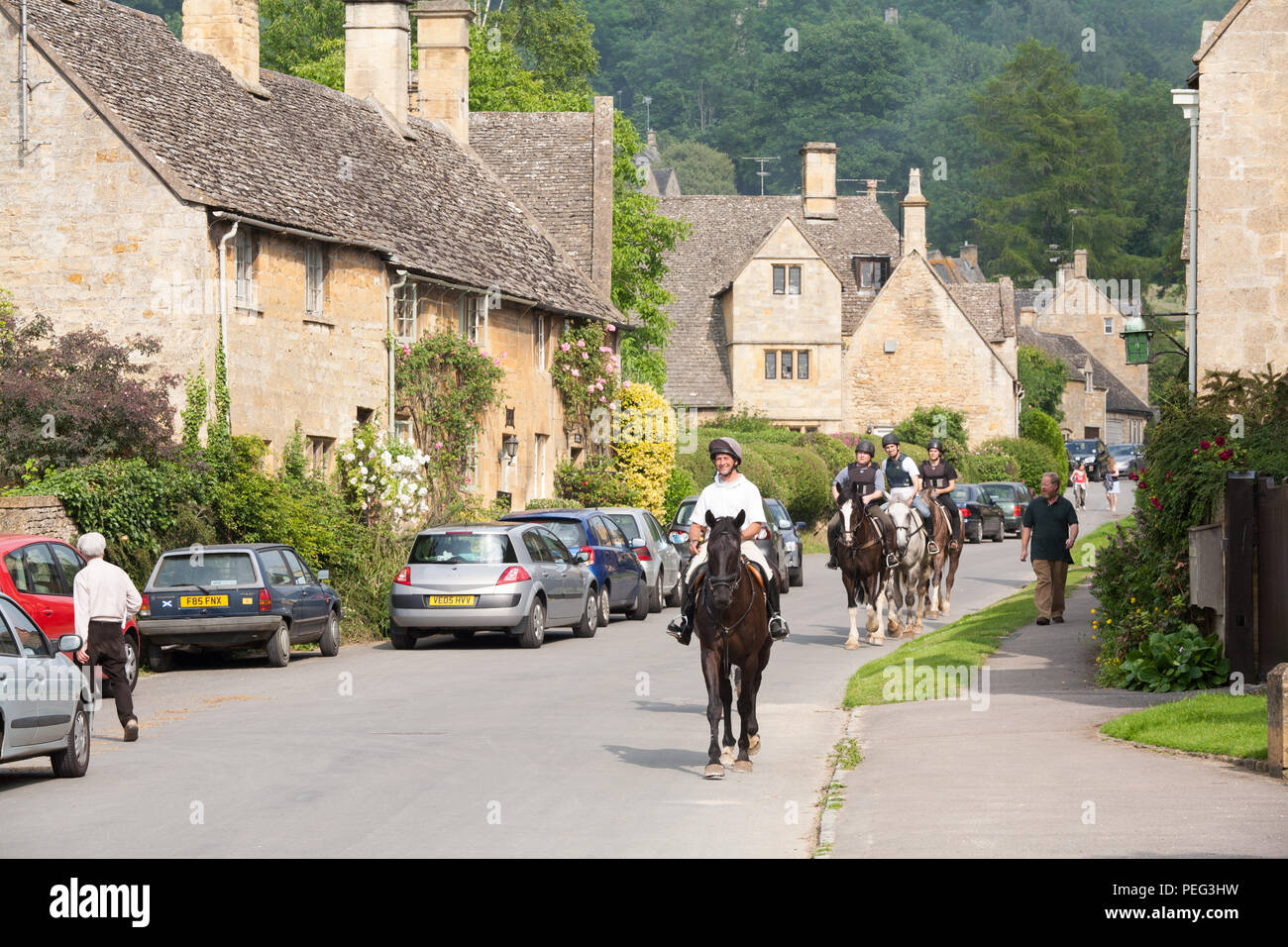 Horse riding, in pretty Stanton,Cotswold,Cotswolds,Cotswold Way,hiking