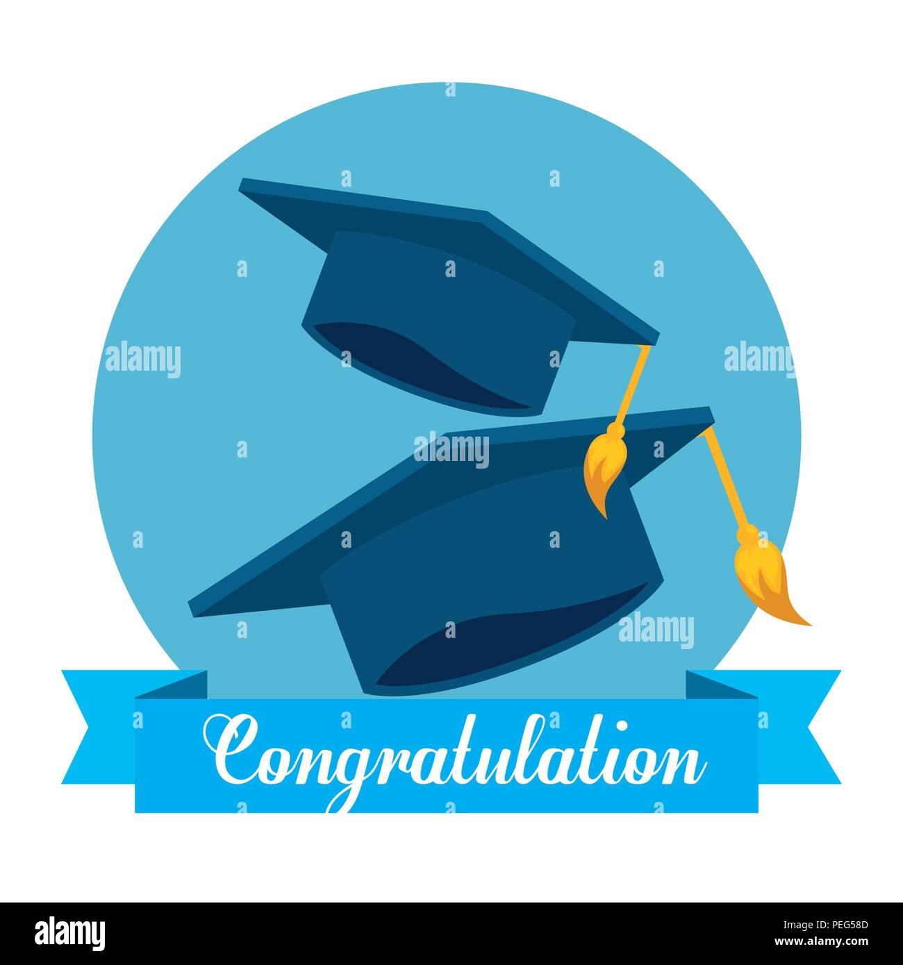 hats graduation isolated icon vector illustration design Stock Vector ...