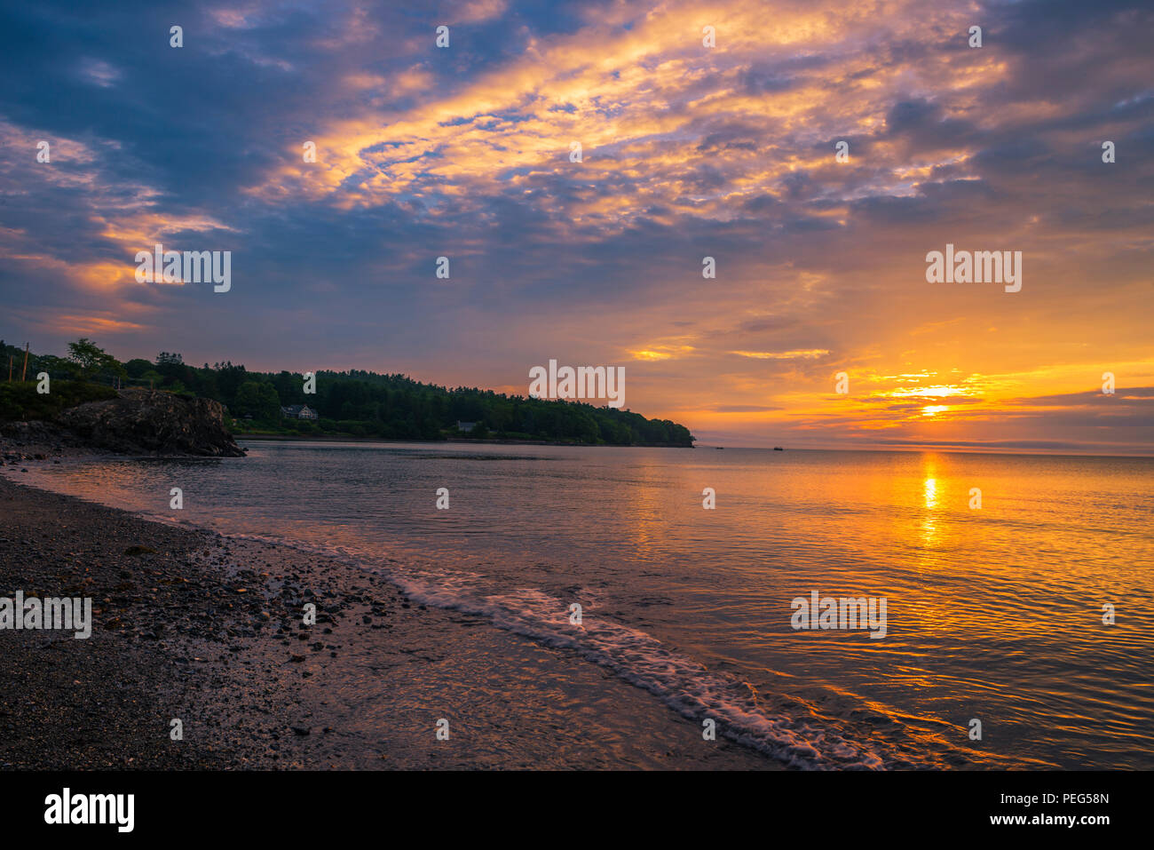 sunrise on the sea Stock Photo