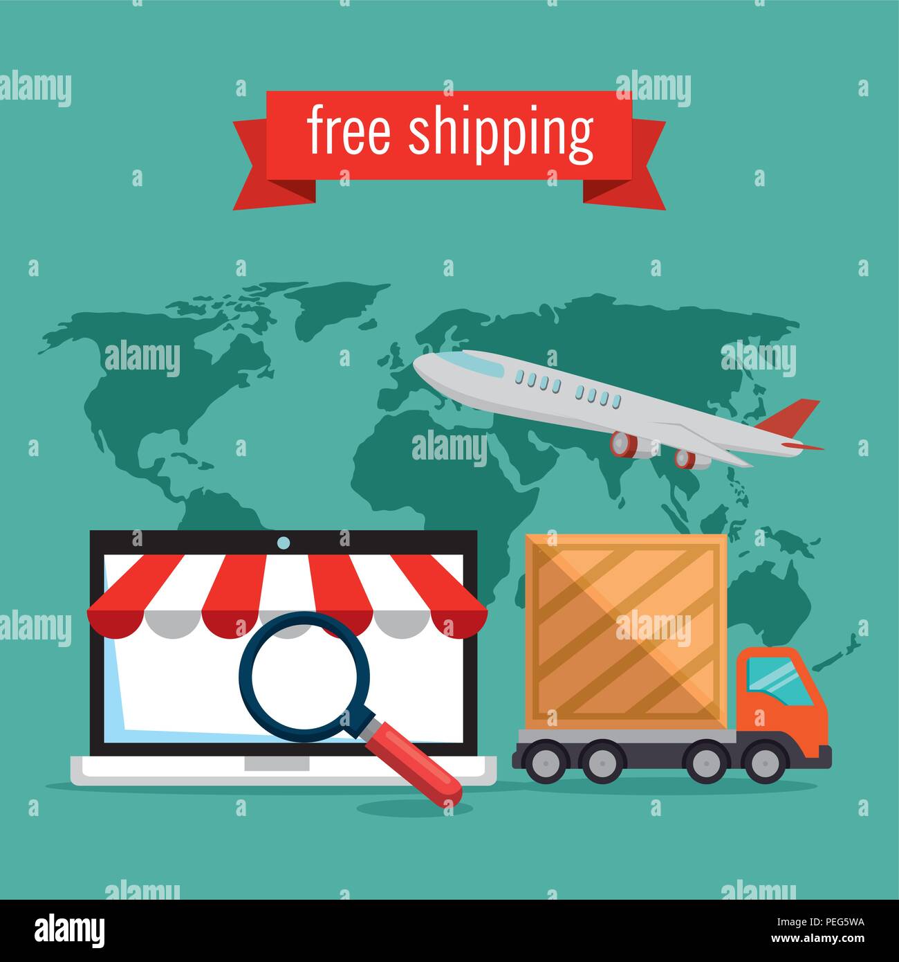 Shipping maps Stock Vector Images - Alamy