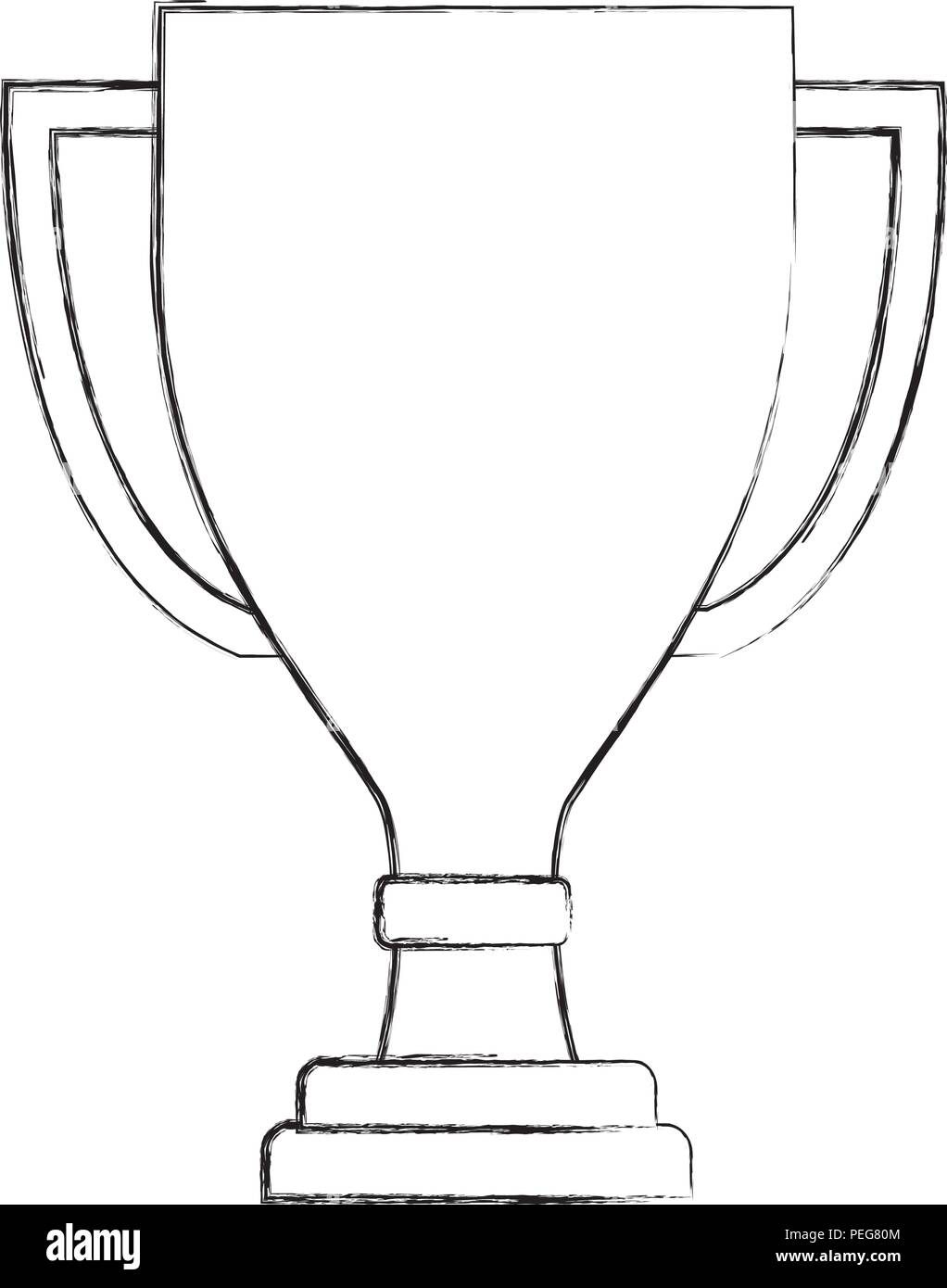 award trophy winner cup honor symbol hand drawing Stock Vector Image
