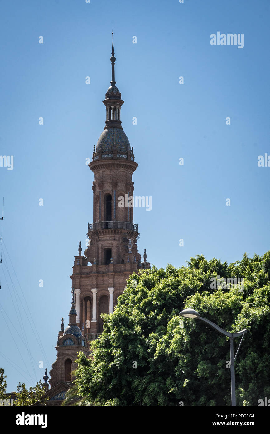 Tower of Plaza de Espana Stock Photo