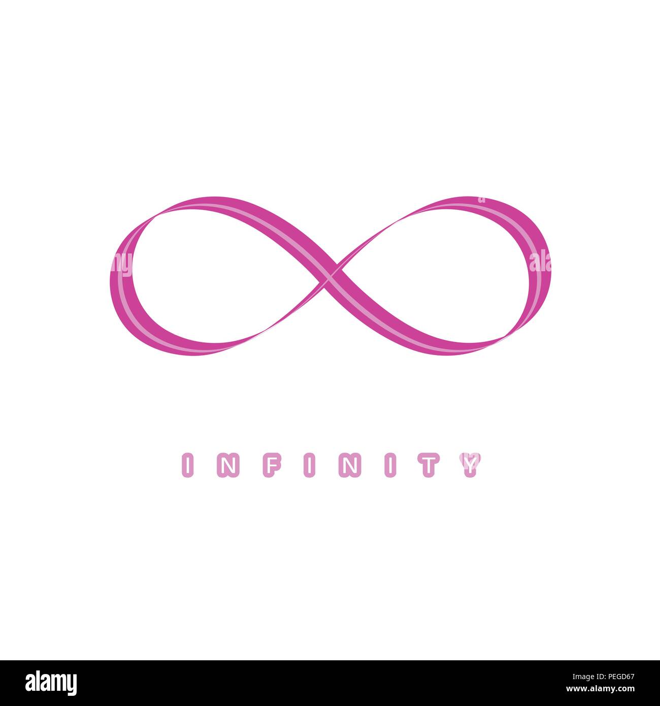 simple Infinity symbol pink vector illustration EPS10 Stock Vector
