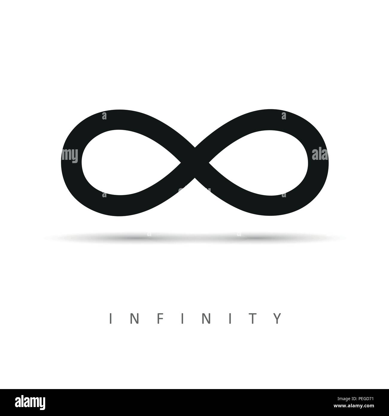 simple Infinity symbol black vector illustration EPS10 Stock Vector
