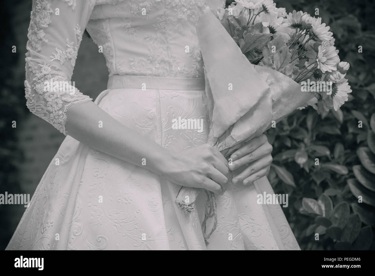 Beautiful wedding dresses for the bride symbolize love and happiness