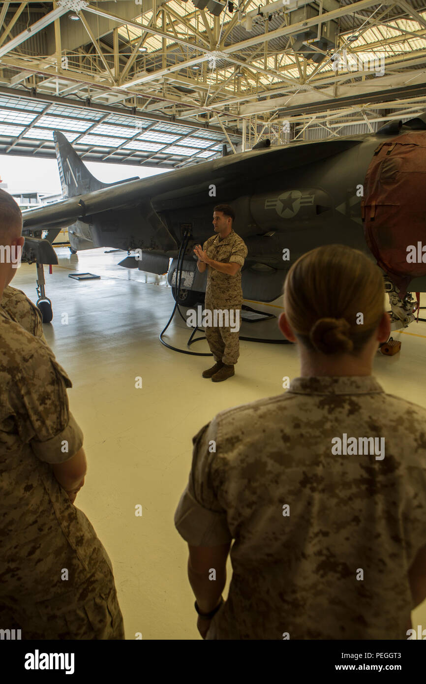 U.S. Marine Corps 1st Lt. Matthew Lake, center, gives a brief about the