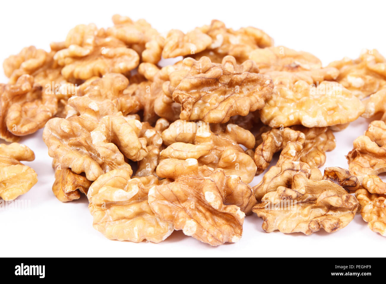 Natural healthy walnuts as source iron, omega 3 acids, unsaturated fats