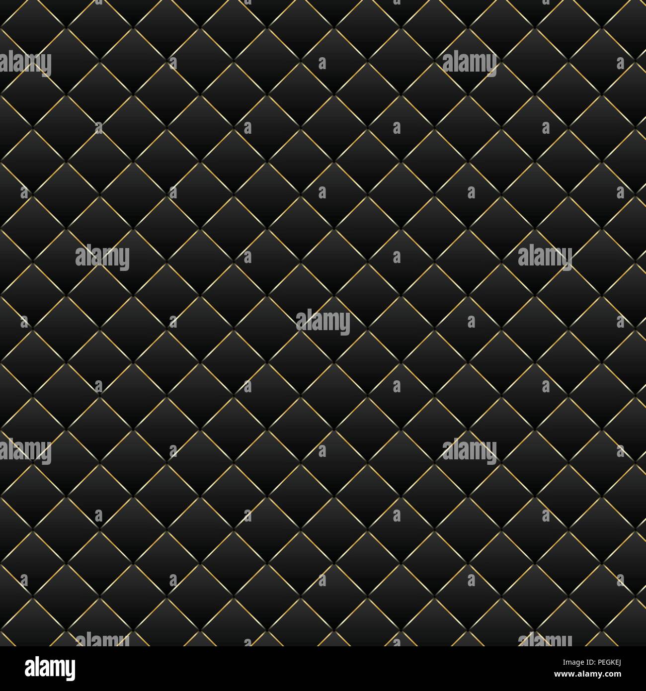 Luxury black background. Dark geometric squares pattern texture. Vector illustration Stock Vector