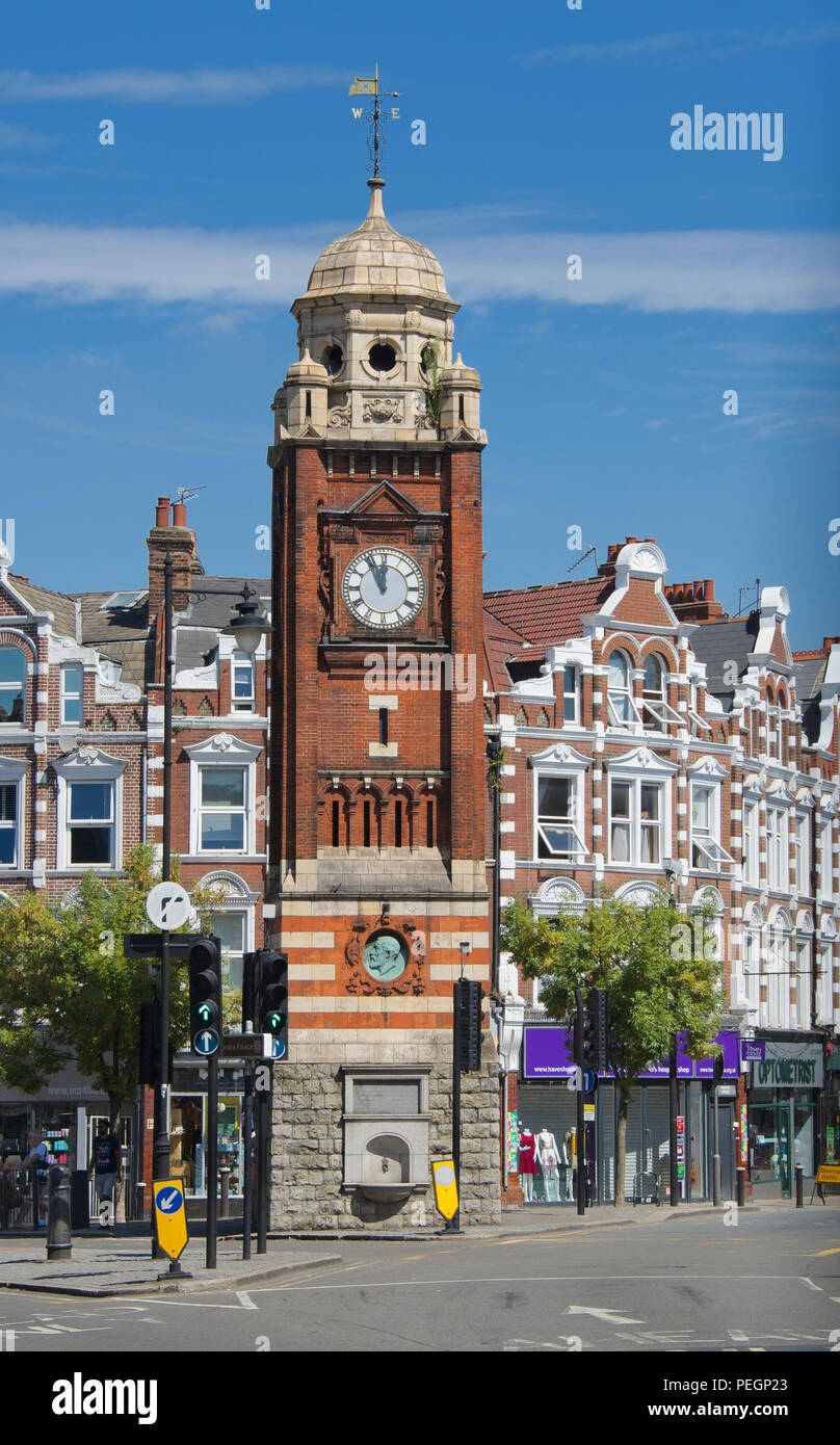 Crouch End clock tower North London England Stock Photo