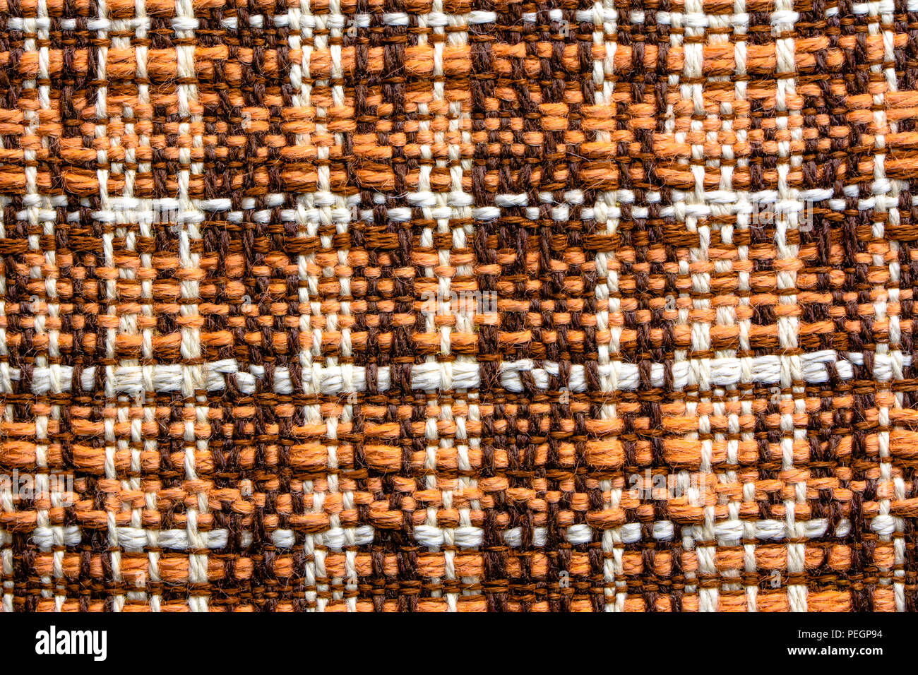 Brown textile texture, woven checkered fabric pattern in vintage style ...