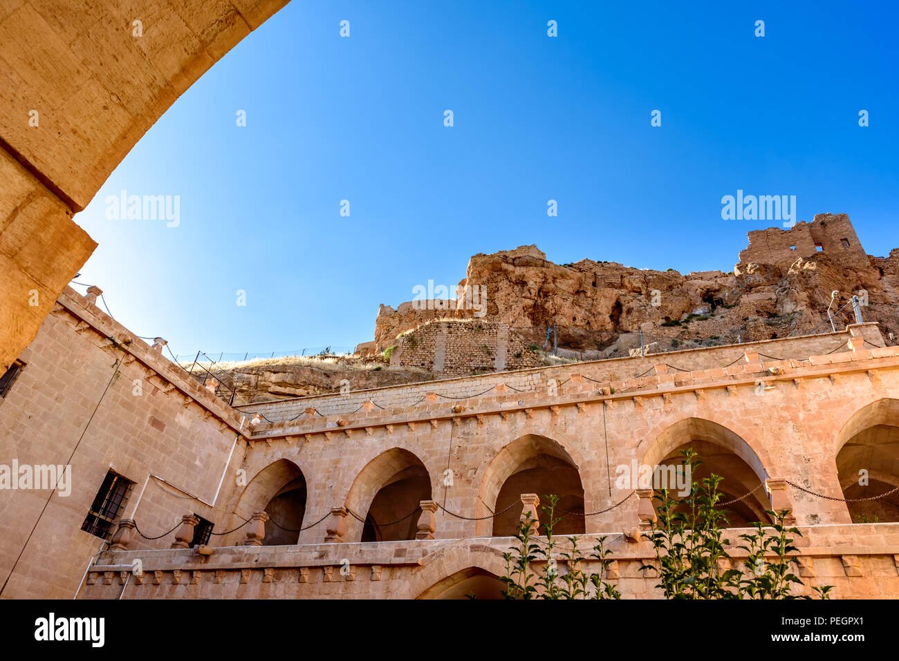 Interior view of Zinciriye Madrassa,a popular landmark in Mardin,Turkey. Stock Photo