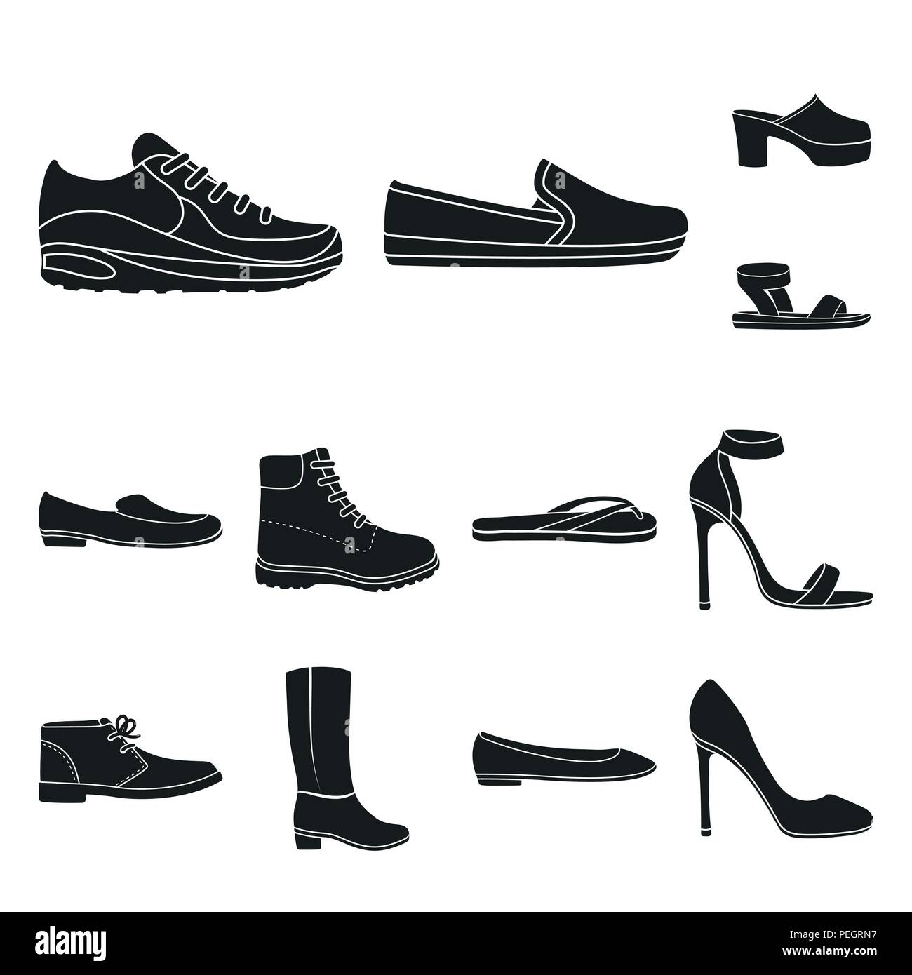 Black boots with straps Stock Vector Images Alamy