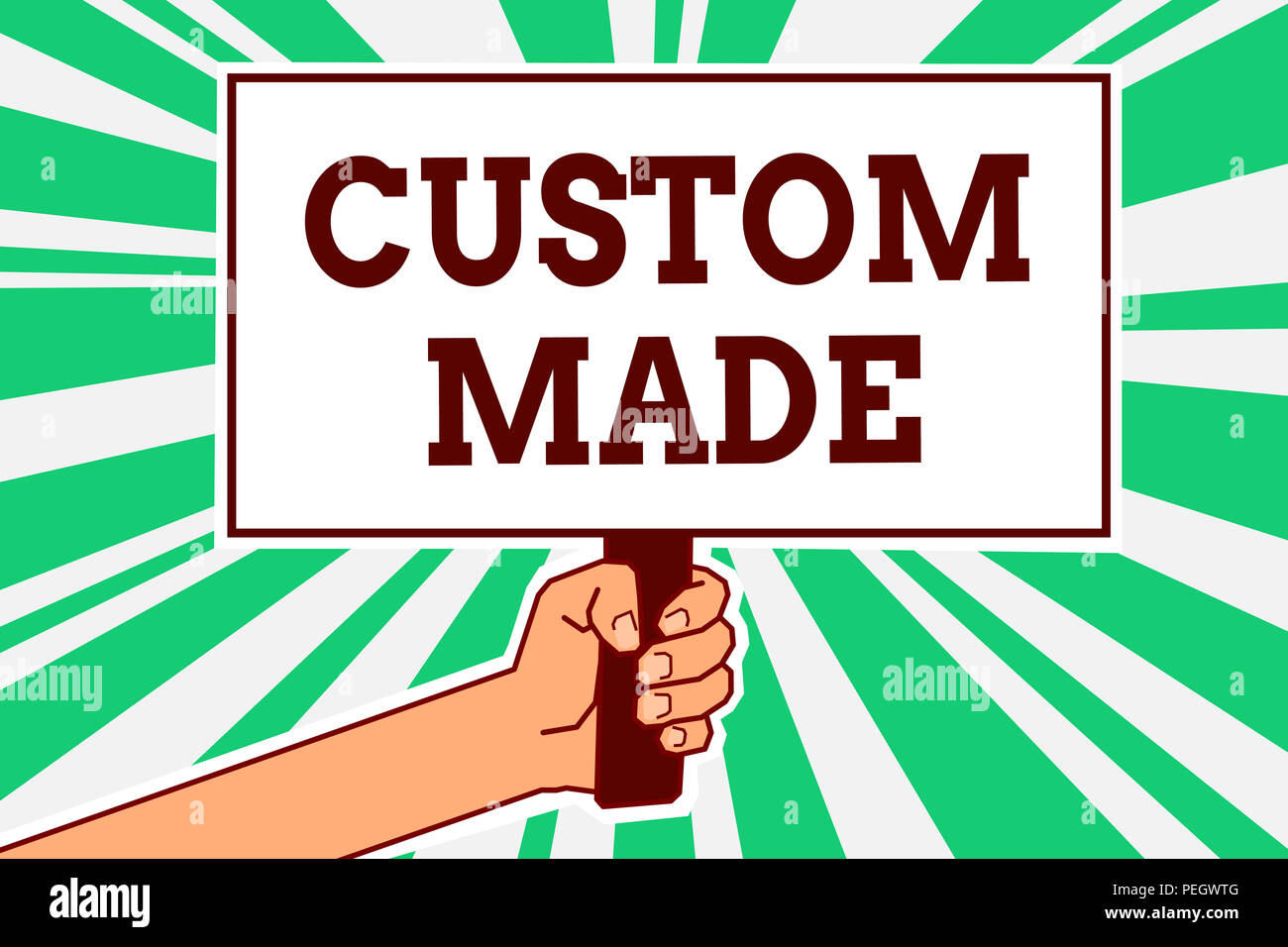 Writing note showing Custom Made. Business photo showcasing something ...