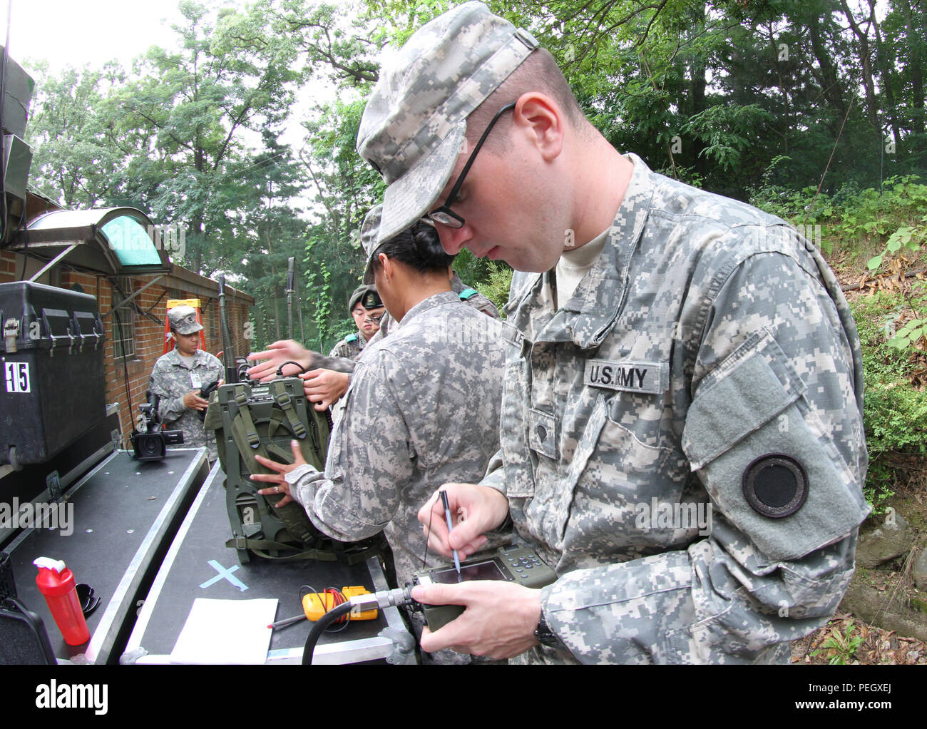 Spc. Paul Leva, signal support systems specialist in Company C