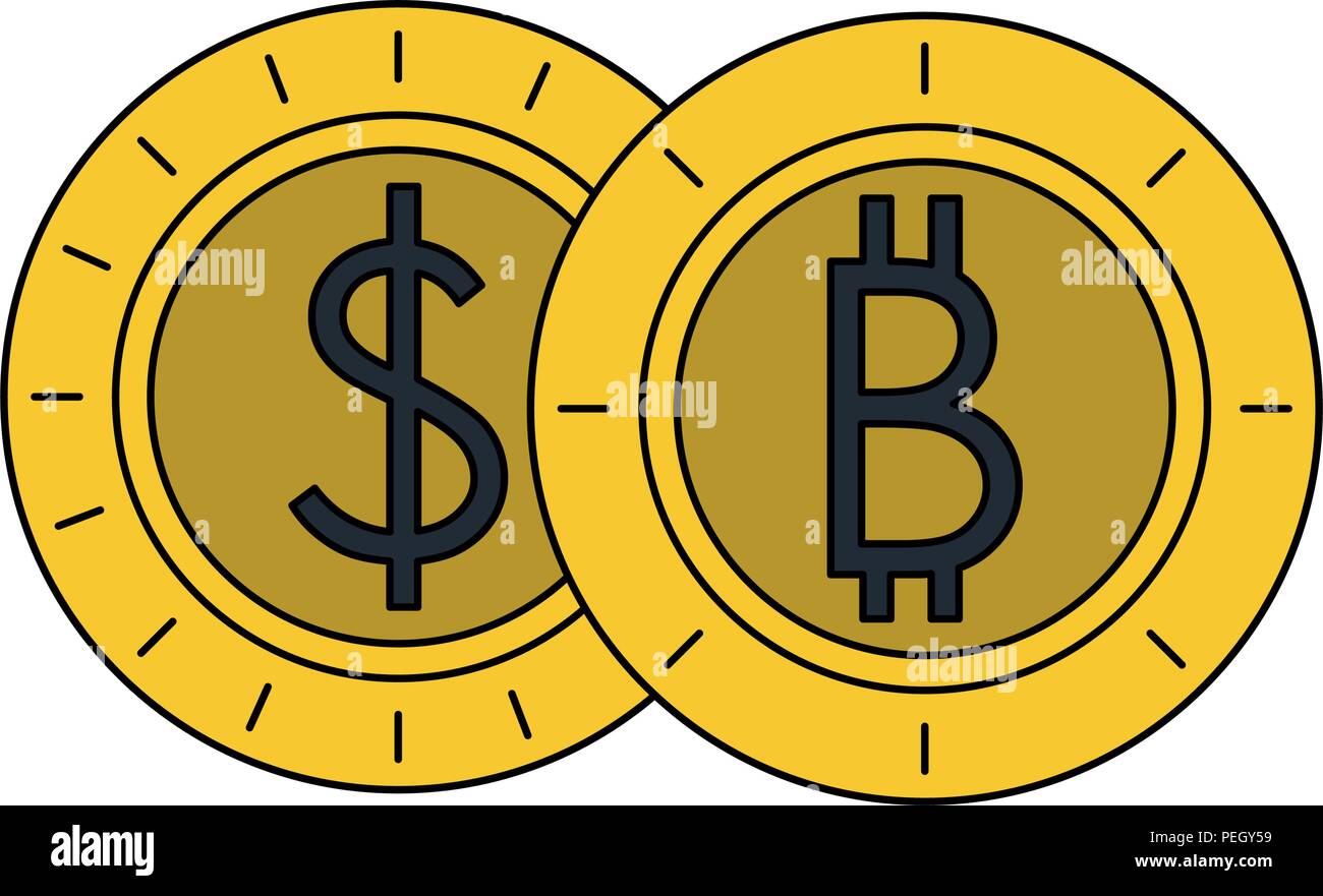 Bitcoins cryptocurrency stacked Stock Vector Image & Art - Alamy