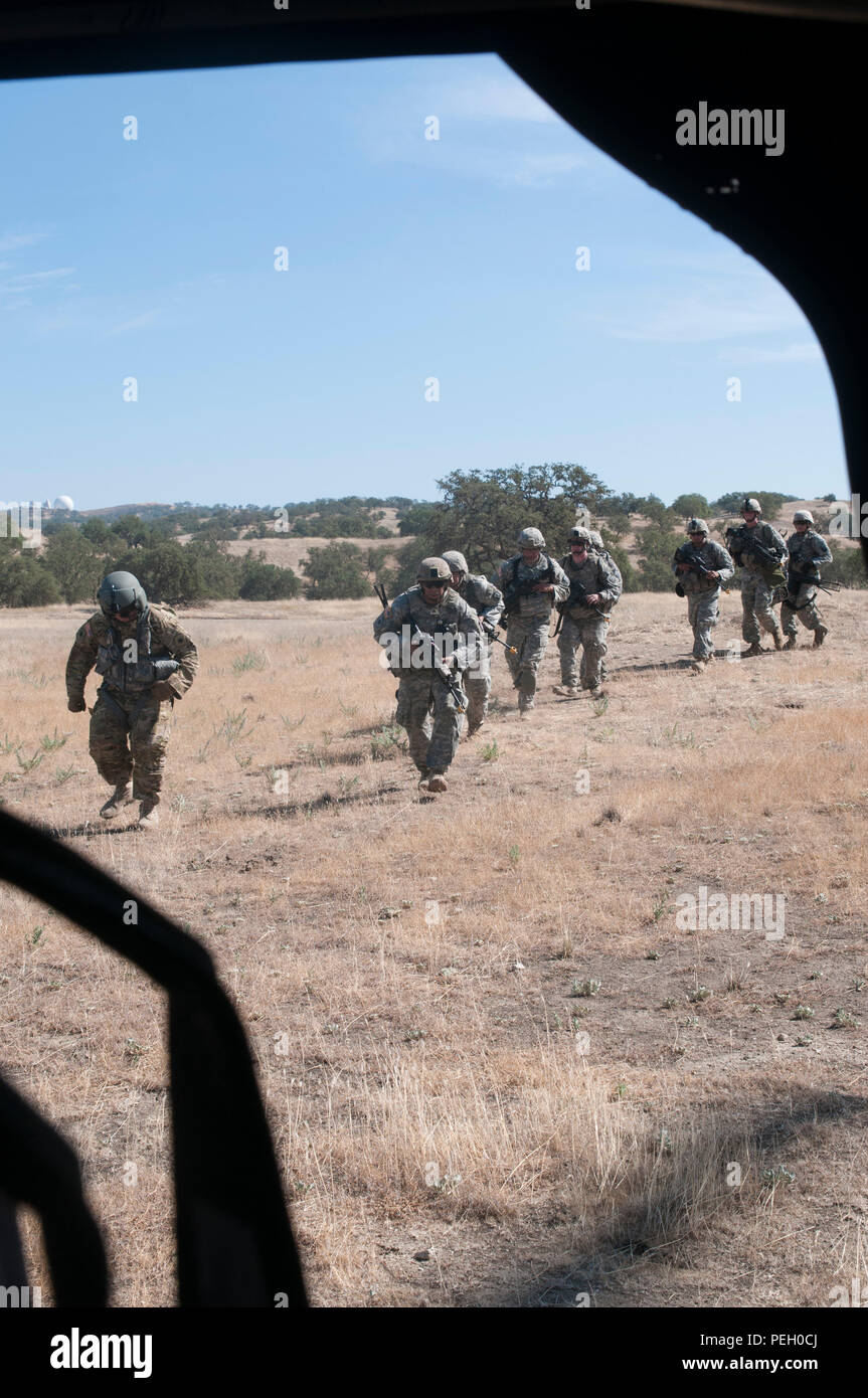 During an air assault exercise at Camp Roberts, California, California ...