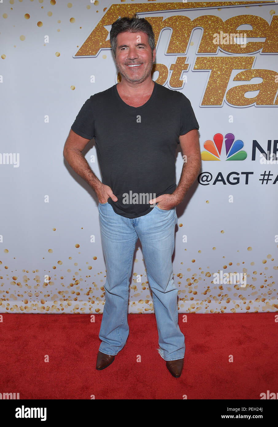 Hollywood, California, USA. 14th Aug, 2018. Simon Cowell arrives for ...