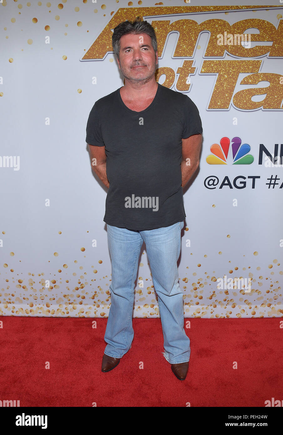 Hollywood, California, USA. 14th Aug, 2018. Simon Cowell arrives for ...