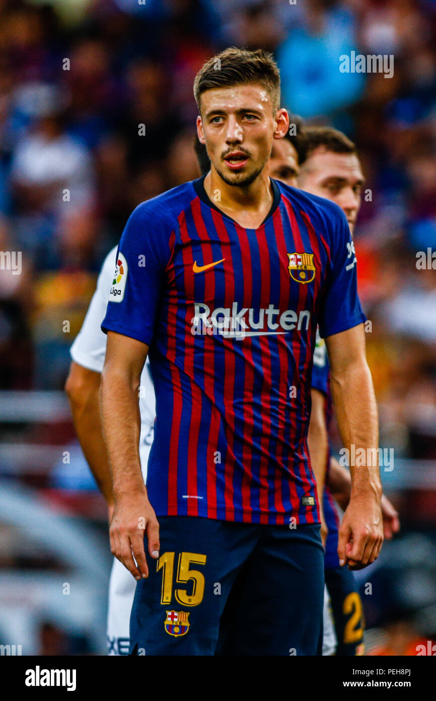 Clement Lenglet from France during the Joan Gamper trophy game between FC Barcelona and CA Boca Juniors in Camp Nou Stadium at Barcelona, on 15 of August of 2018, Spain. 15th Aug, 2018. Credit: AFP7/ZUMA Wire/Alamy Live News Stock Photo