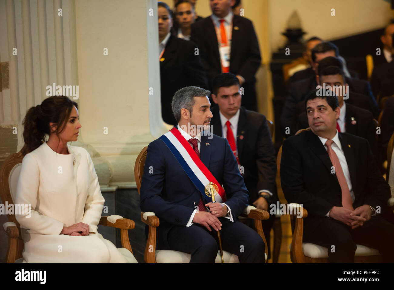 Asuncion, Paraguay. 15th Aug, 2018. Paraguay's first lady Silvana Lopez ...