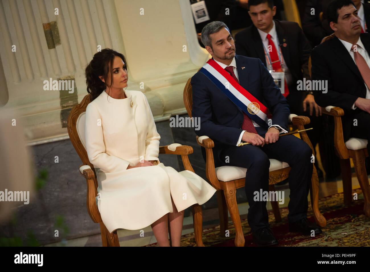 Asuncion, Paraguay. 15th Aug, 2018. Paraguay's first lady Silvana Lopez ...