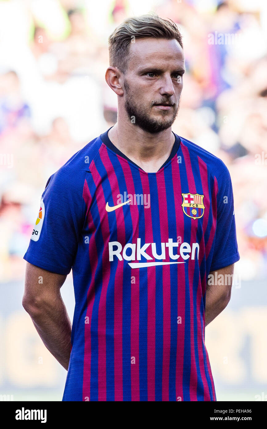 Ivan Rakitic from Croatia during the Joan Gamper trophy game between FC Barcelona and CA Boca Juniors in Camp Nou Stadium at Barcelona, on 15 of August of 2018, Spain. 15th Aug, 2018. Credit: AFP7/ZUMA Wire/Alamy Live News Stock Photo