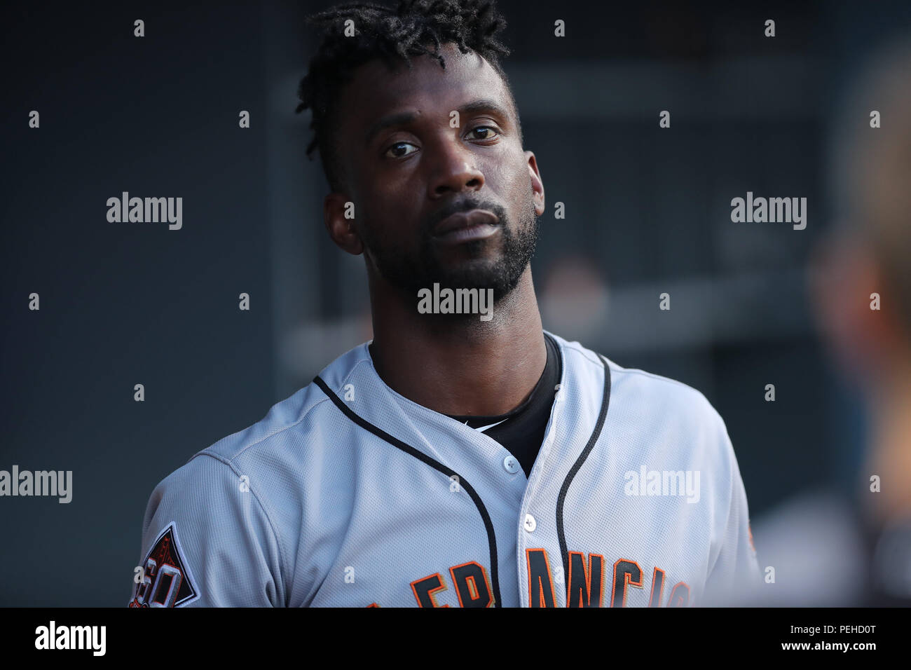 Los Angeles, USA. August 15, 2018: San Francisco Giants center