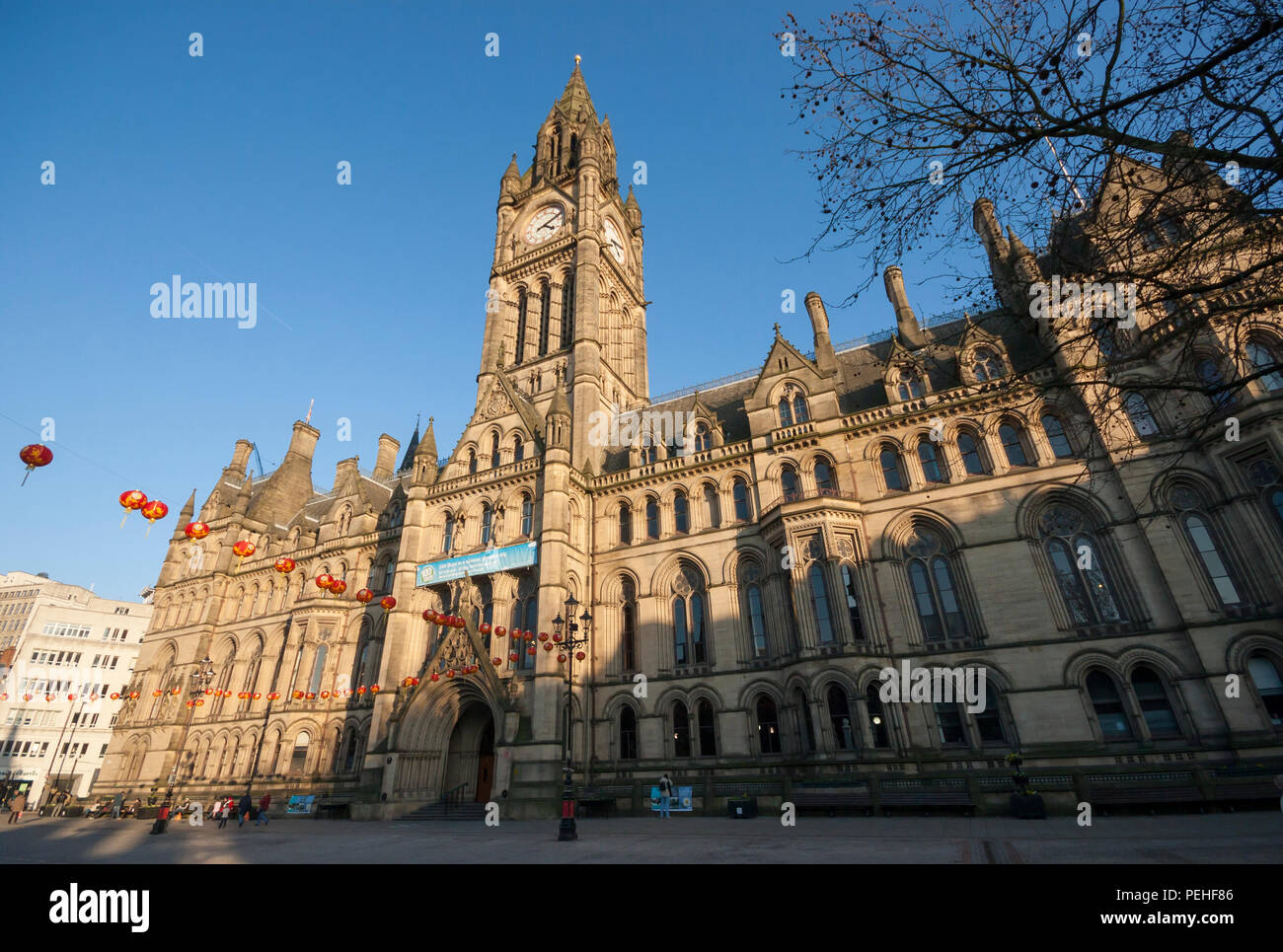 Manchester Town Hall Exterior Stock Photo