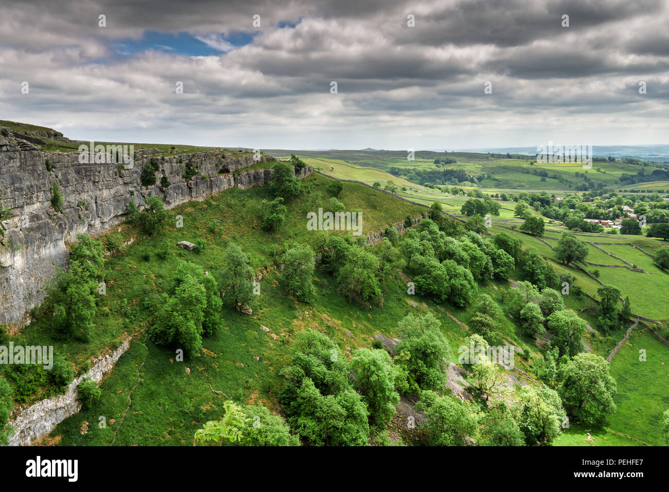 A view of Malham Cove in the yorkshire Dales national Park Stock Photo