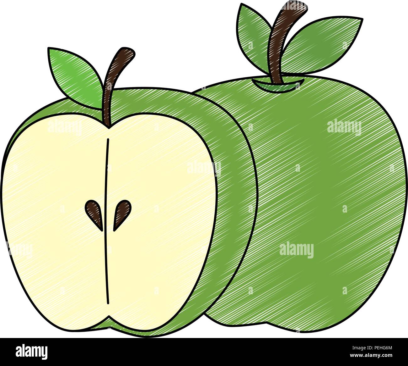apple fresh fruit healthy Stock Vector Image & Art - Alamy