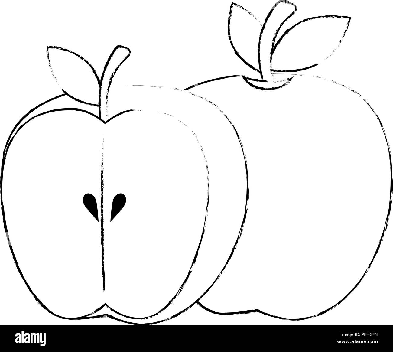 apple fresh fruit healthy Stock Vector Image & Art - Alamy