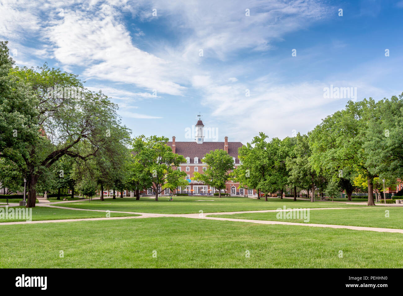 URBANA, IL/USA - JUNE 2, 2018: Davenport Hall on the Main Quad at the University of Illinois at Urbana–Champaign. Stock Photo