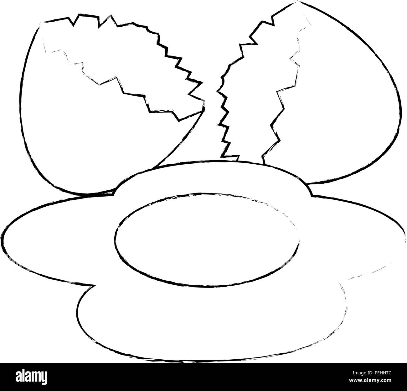 Cracked Egg Clip Art Black And White