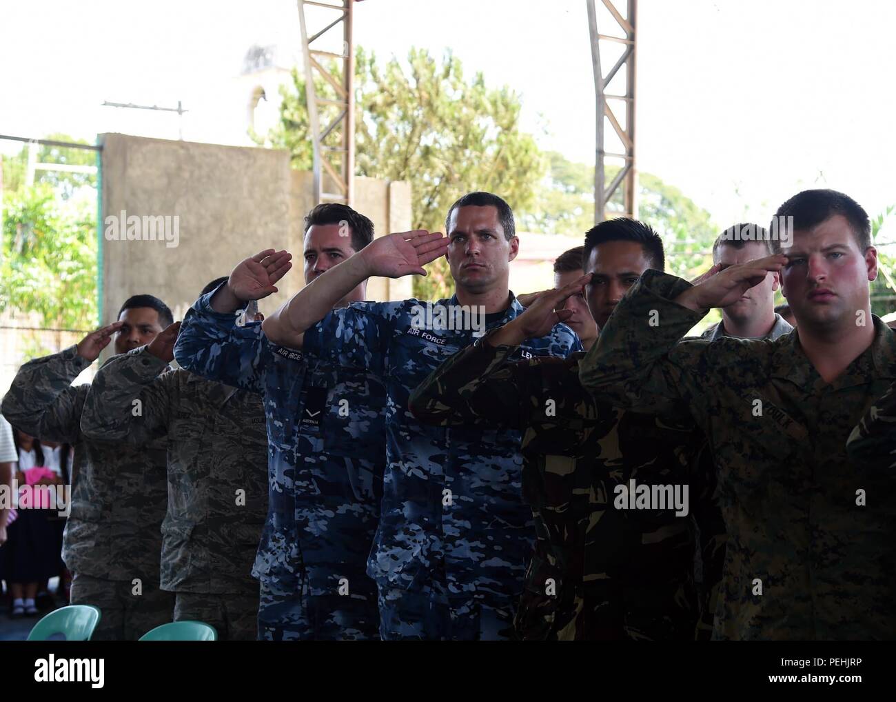 Members from the U.S. military, the Philippine Air Force and the Royal